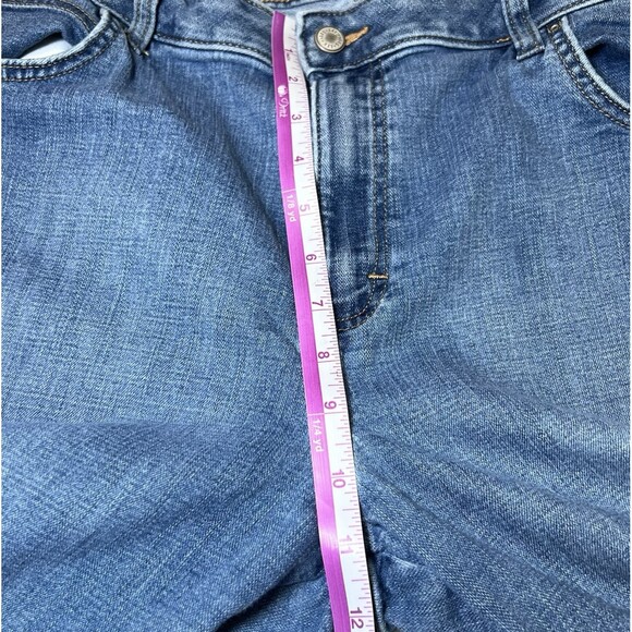 Lee Relaxed Fit Capri Blue Jeans Womens Size 16M Denim Casual Mid Rise Summer - Picture 10 of 13